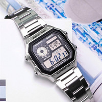 CASIO 卡西欧 小方块钢带手表AE-1200WHD-1A