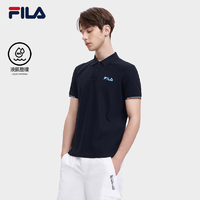 抖音超值购：FILA 斐乐 男装商务翻领针织短袖POLO衫 F11M328117F