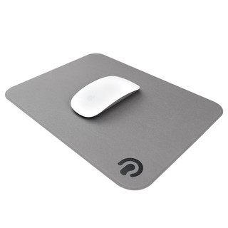RANTOPAD 镭拓 G1 硬质皮革游戏防水鼠标垫 商务办公电脑鼠标垫 桌面垫 浅灰色