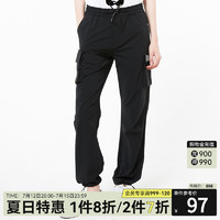 HIPANDA 你好熊猫 女款机能口袋梭织裤设计潮牌休闲裤卫裤