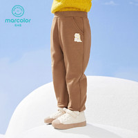 MarColor 马卡乐 童装2022冬季新款男女童加厚一体绒长裤