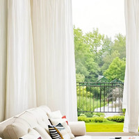 1Gshop.com 一居尚品 窗帘成品简约现代加厚天鹅绒丝绒布美式支持定制 荷兰绒绿色 宽3.0米高2.7米挂钩款单片
