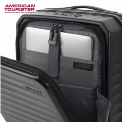AMERICAN TOURISTER 美旅 箱包（AmericanTourister）拉杆箱 前开盖行李箱登机胖胖箱USB充电接口可扩展HJ3 19英寸黑色