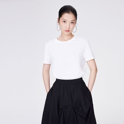 VERO MODA 23夏新品圆领H版舒适素色短袖T恤女