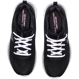 SKECHERS 斯凯奇 Graceful Get Connected 女子跑鞋 12615/BKW 黑色/白色 38