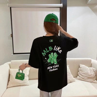 韩国MLB正品t恤男女情侣LIKE印花圆领短袖休闲百搭运动宽松夏季