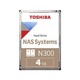 PLUS会员：TOSHIBA 东芝 N300 3.5英寸NAS级机械硬盘 4TB