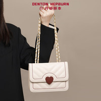 DENTON HEPBURN 丹顿赫本 轻奢品牌包包女包女士包2023新款单肩斜跨包女生日情人节礼物 DH-白色 礼盒装