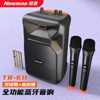 Newmine 纽曼 TR-K11蓝牙音箱大音量户外广场舞音响小型家用手提便携式扩音收音机收钱语音播报器 双麦克风