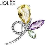 JOLEE JB11002 蝴蝶925银水晶胸针