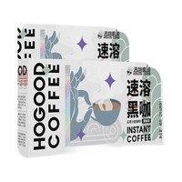 PLUS会员：HOGOOD COFFEE 后谷咖啡 后谷 0糖低脂美式速溶黑咖啡5盒共100杯 送 咖啡杯