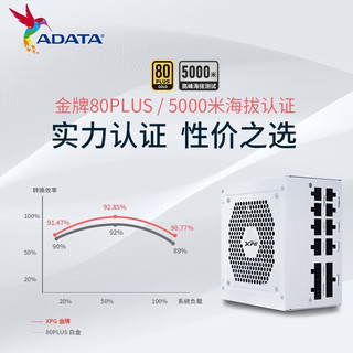 威刚/XPG魔核2 1000W ATX3.0 全日系电容金牌全模组 黑/白