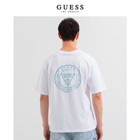 GUESS 夏男士经典简约设计感字母潮流百搭T恤短袖上衣-MM2K8491 WHT-白色 XL