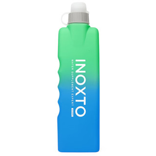 鹰图（INOXTO）运动跑步水壶马拉松便携300ML大容量防尘水甁可装开水蓝绿色
