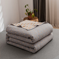 J.H.Longess 布之美 提花全棉三层棉纱盖毯空调被 150*200cm