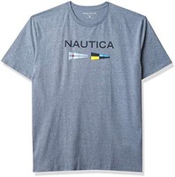 NAUTICA 诺帝卡 男士logo旗帜图案T恤