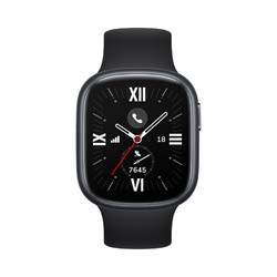 HONOR 榮耀 手表4 智能手表 46mm 黑色鋁合金表殼 曜石黑橡膠表帶（血壓、GPS、血氧）