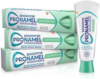 SENSODYNE 舒适达 适用于敏感牙齿的Pronamel日常保护牙釉质牙膏，可重新硬化和增强牙釉质，113克（3件）