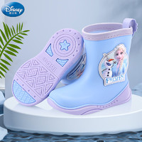 Disney 迪士尼 儿童雨鞋冰雪奇缘公主女童小学生防滑中筒卡通宝宝水鞋雨靴