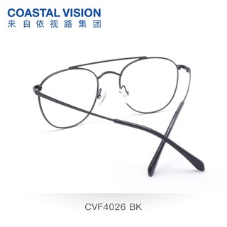 Coastal Vision 镜宴 光学1.74高度数近视眼镜 钛+金属-全框-4026BK-黑色 依视路钻晶A+现片