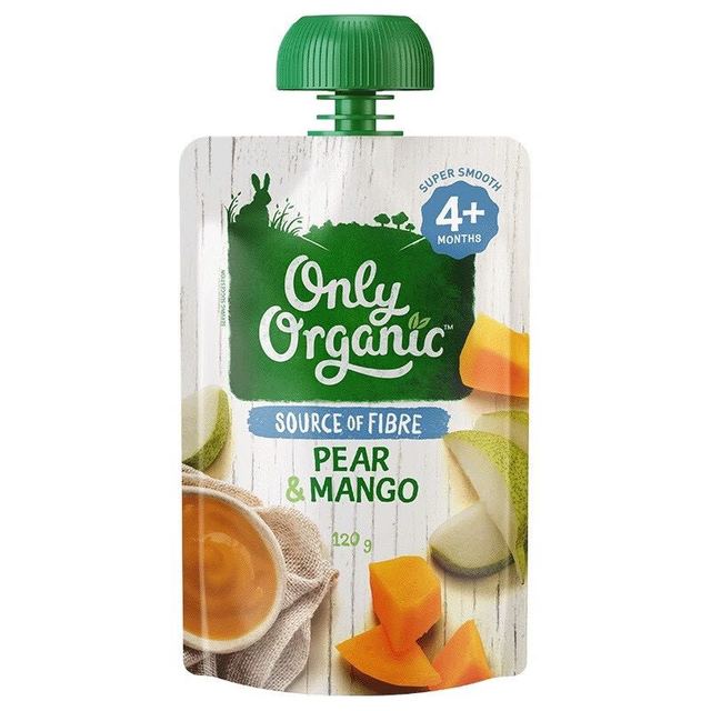 Only Organic onlyorganic奥莉有机果泥婴儿6/8/10月+120g*1新西兰进口宝宝辅食 香梨芒果果泥  4个月+ 120g