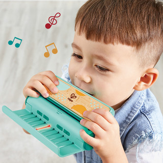 Hape 儿童灯光教学口琴婴幼儿音乐初学口风琴学生木质乐器宝宝玩具