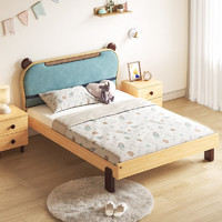 PLUS会员：KUKa 顾家家居 T068-A 橡胶实木儿童床 小熊款单床 1.5*2m