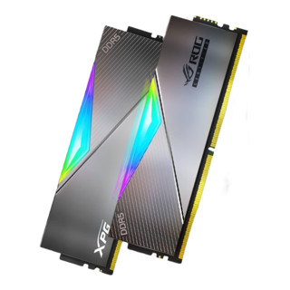 ADATA 威刚 XPG系列 龙耀Lancer ROG认证款 DDR5 6600MHz RGB 台式机内存 灯条 灰色 32GB 16GB*2