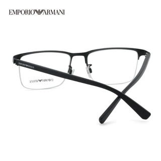 阿玛尼近视眼镜眼镜架气质商务半框眼镜框男合金镜架眼镜 0EA1085D-3014-54亮黑色