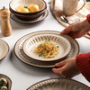 舍里美式复古碗碟套装家用创意饭碗平盘菜盘子欧式陶瓷西餐盘餐具