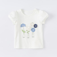 戴维贝拉 女童T恤夏季新款童装儿童短袖薄款衣服婴儿宝宝洋气上衣