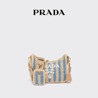 Prada/普拉达女士Re-Edition2005条纹编织手袋