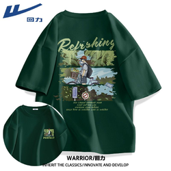 WARRIOR 回力 美式潮牌2023夏季新款短袖t恤男纯棉ins潮流高街大码半袖体恤