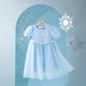 巴拉巴拉 童装女连衣裙儿童裙子爱莎公主裙夏季 蓝灰色调00382 90cm