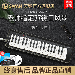 SWAN 天鹅 全乐理口风琴37键32键儿童小学生初学者男专用吹琴专业乐器