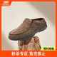  SKECHERS 斯凯奇 休闲鞋冬季皮面简约加绒一脚蹬男懒人鞋半拖鞋204402　