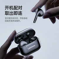 Lenovo 联想 LP40真无线蓝牙耳机半入耳式运动耳机重低音音乐耳机 通用安卓手机 黑色