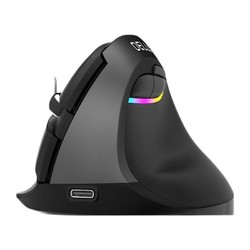 DeLUX 多彩 M618mini 2.4G蓝牙 双模无线鼠标 4000DPI RGB 经典黑