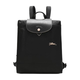 LONGCHAMP 珑骧 Le Pliage系列 女士双肩包 L1699 619 001 70周年款 黑色 中号