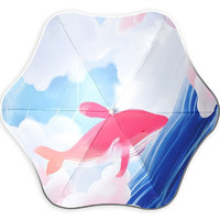 OB 儿童雨伞 反光条设计 防戳遮阳伞 鲸鱼海洋
