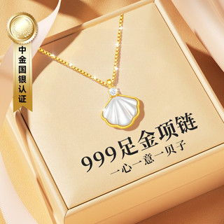 LiYi99 礼意久久 一贝子999硬金项链女士锁骨链