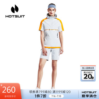 HOTSUIT 后秀 暴汗服运动女款跑步健身服情侣短袖短裤套装