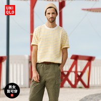 UNIQLO 优衣库 少年T 男装/女装 宽松条纹T恤(455414