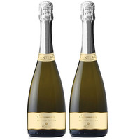 酒窝儿意大利恺特诺·皮埃蒙特产区甜型起泡葡萄酒女士甜酒 黄颜双支750ml*2