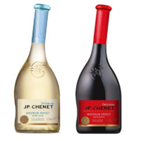 PLUS会员：J.P.CHENET 香奈 甜蜜组合 11.5度 半甜红+半甜白 葡萄酒 750ml*2瓶