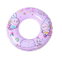 儿童游泳圈加厚卡通水上充气玩具 紫色太空兔 60#
