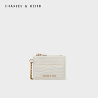 CHARLES & KEITH CHARLES&KEITHCK6-50840458女士绗缝迷你多卡位卡包 Cream奶白色 XXS