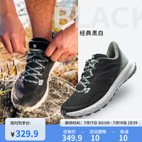 DECATHLON 迪卡侬 跑步鞋女轻盈缓震抓地越野鞋RUNT男款清新黑白42-4197212