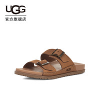 UGG夏季男士凉鞋金属搭扣款经典纯色休闲时尚平底拖鞋 1124901