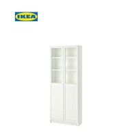 IKEA 宜家 BILLY 毕利OXBERG 奥克伯带板/玻璃门书柜 80x30x202 白